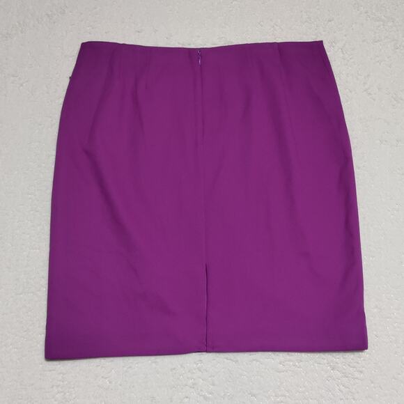 TAHARI ASL Skirt Women's Size 16 Straight Knee Length Career Amethyst Purple NEW - Picture 3 of 15